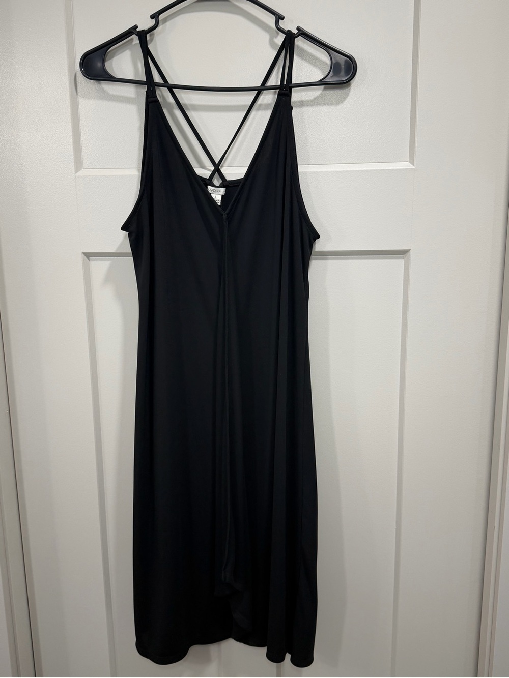 Cato Black Strappy V-Neck Midi Dress